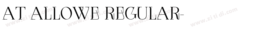 AT Allowe Regular字体转换